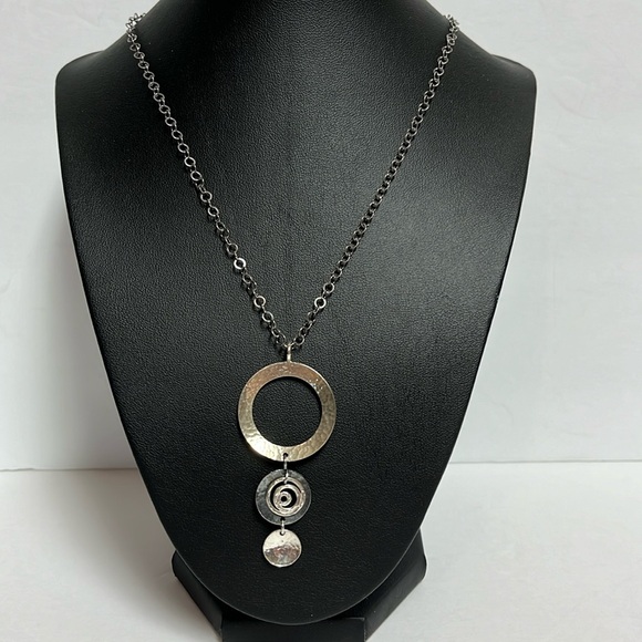 Silpada Sterling Silver 3 Ring Necklace - Picture 1 of 9